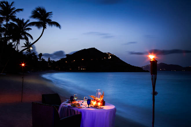Romantic Dinner on Deadman's beach on PETER ISLAND